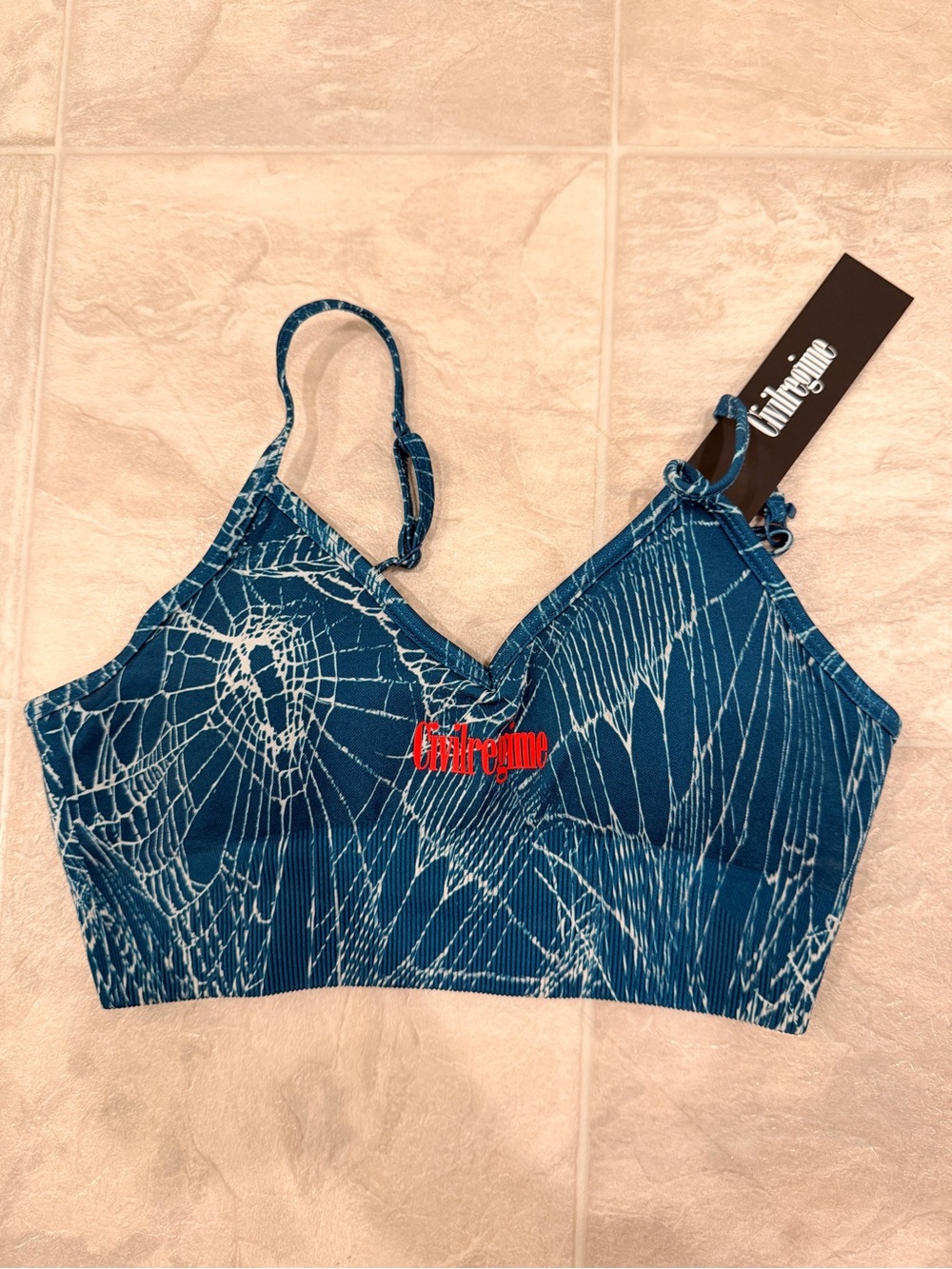 Intimately Freeform Blue Spiderweb Print Bralette